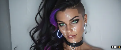 POV jacking off penis over her face