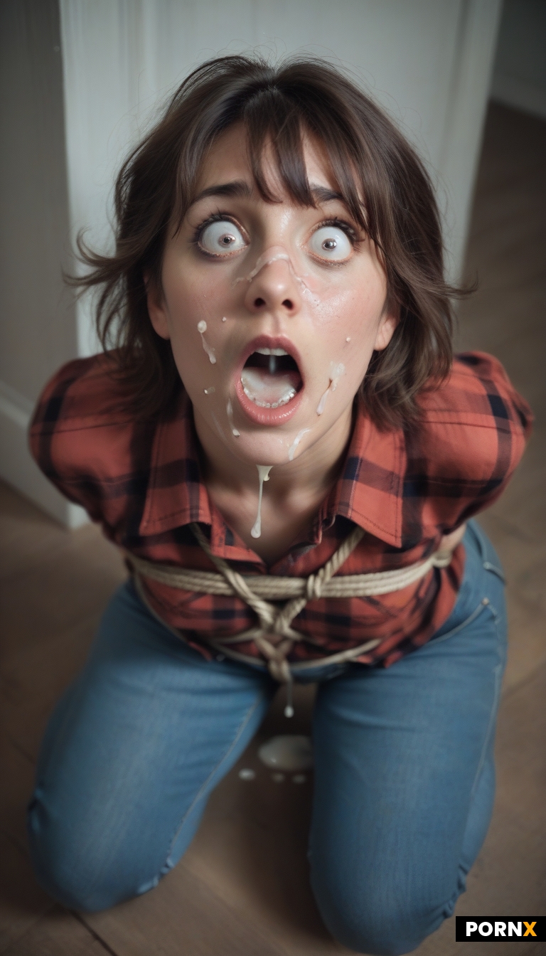 Shocked look on face
