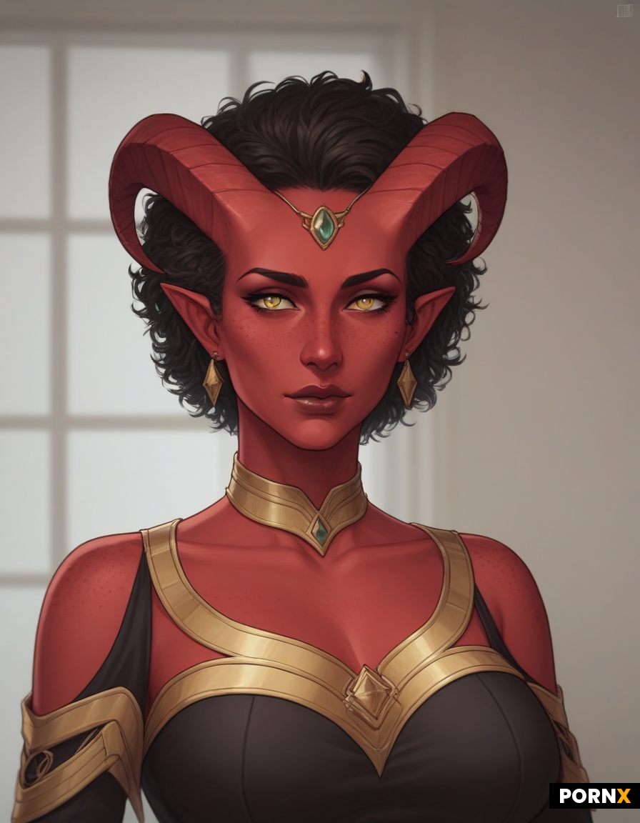 beautiful horned alien woman