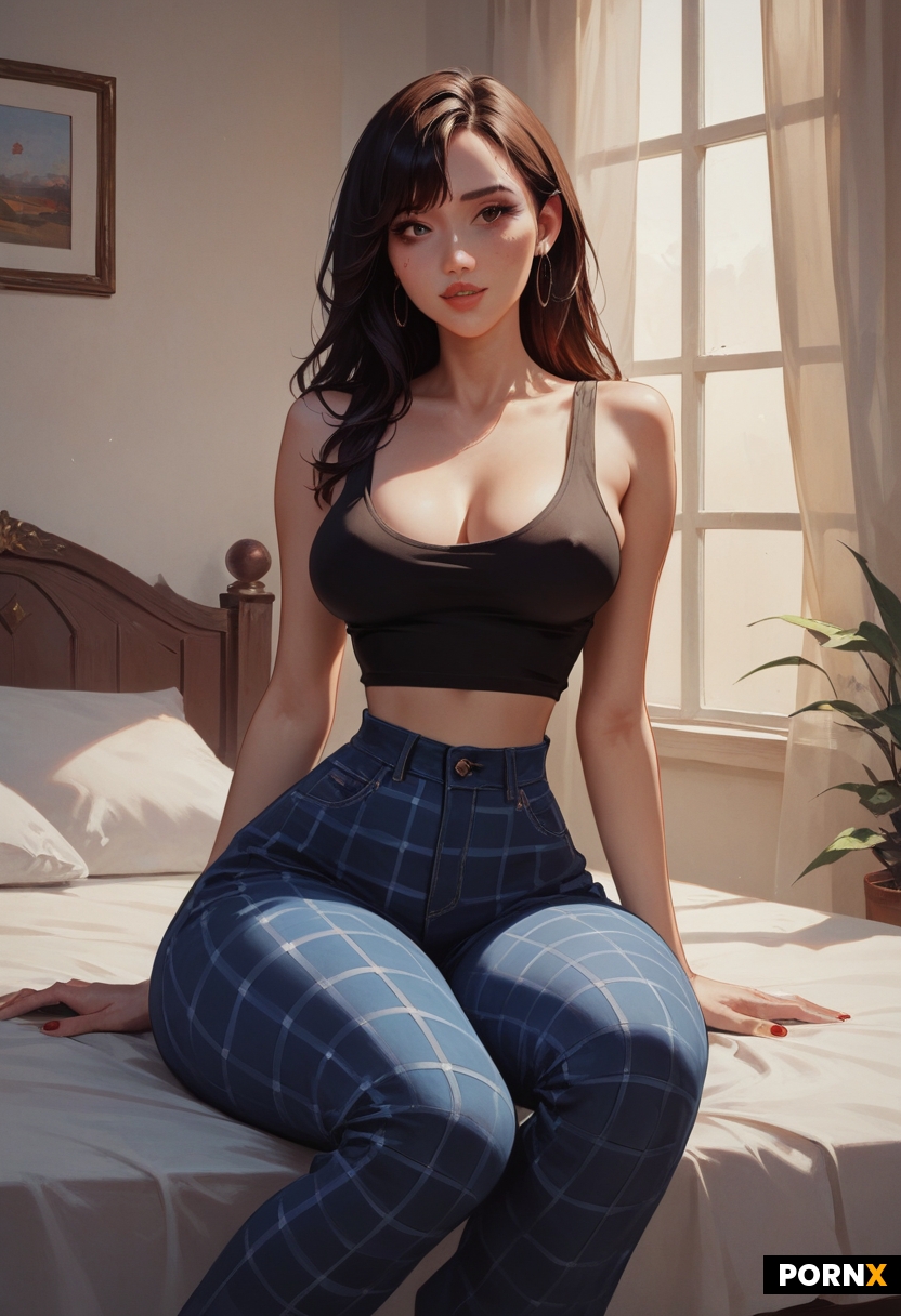 baggy red plaid pyjama pants