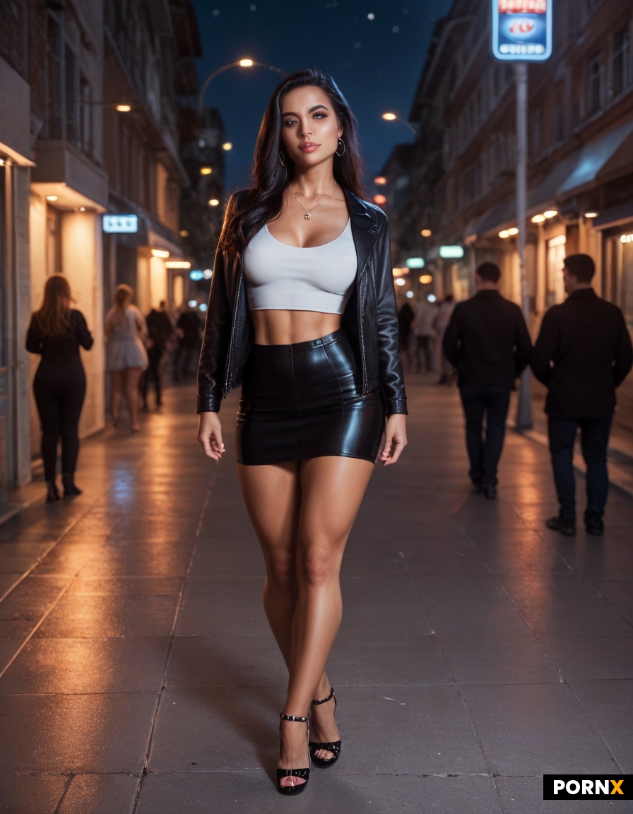 night time in a busy city