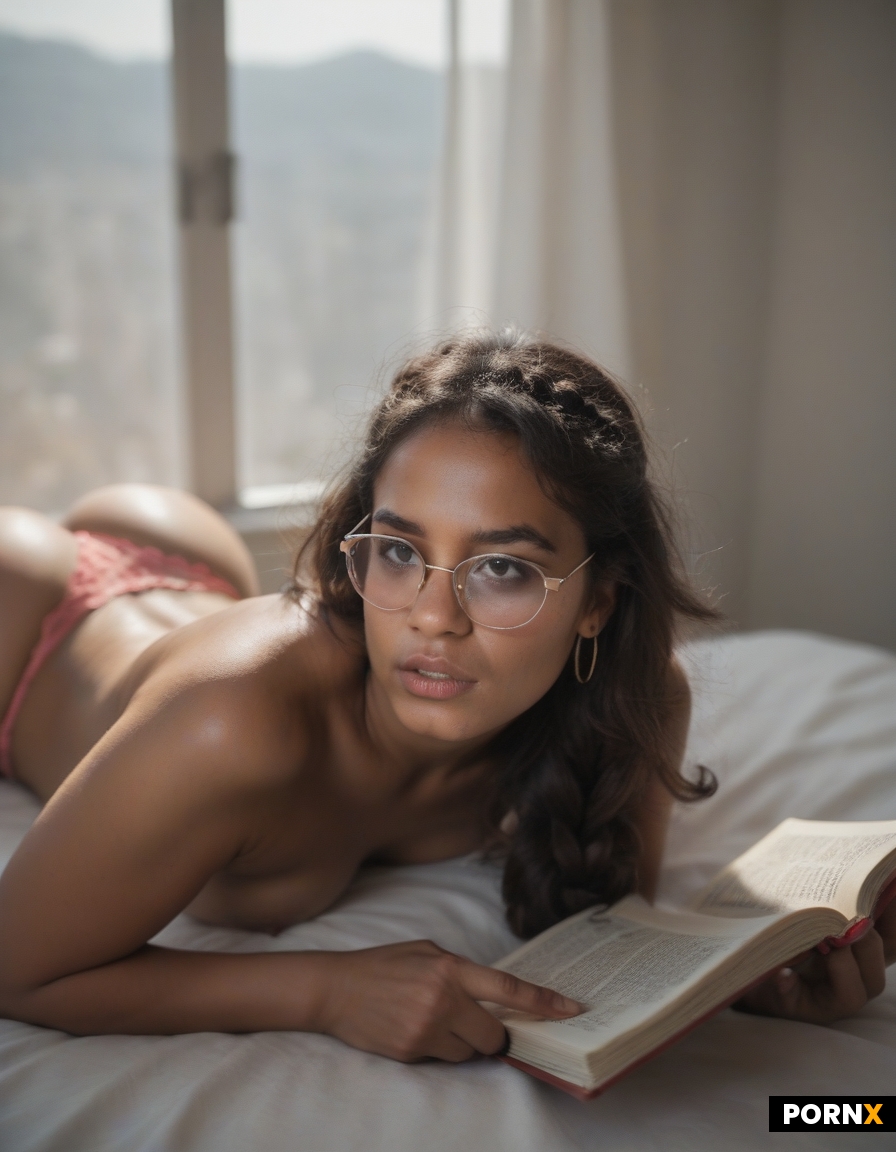 Reading glasses Latina woman