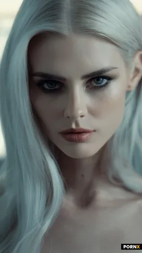 A cinematic close-up portrait of a striking woman
