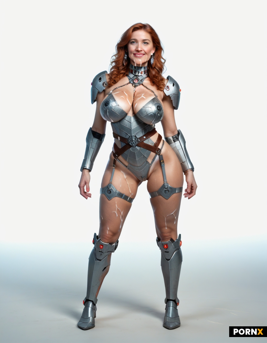 retrofuturistic post-apocalyptic robotic Android sexbot full body bukkake