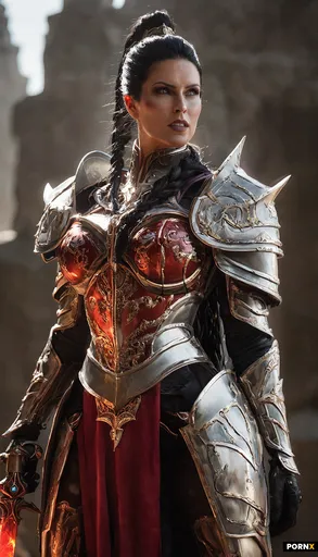 An adult busty woman in her mid-twenties
