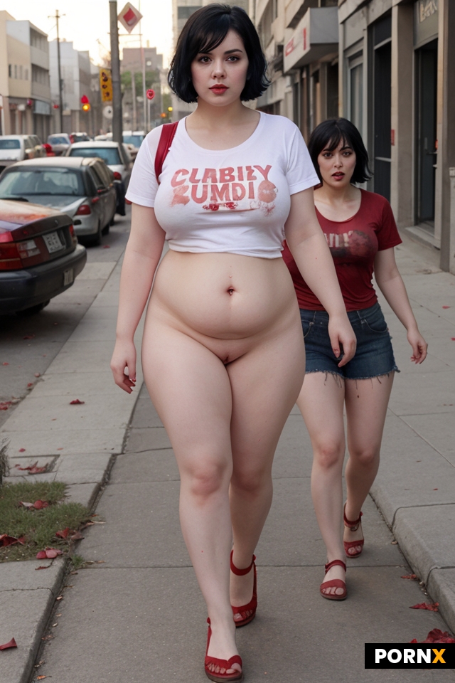 Chubby zombie woman