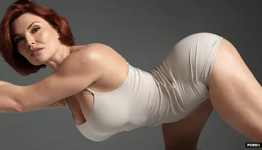 A high-angle photograph of a woman leaning forward toward the viewer