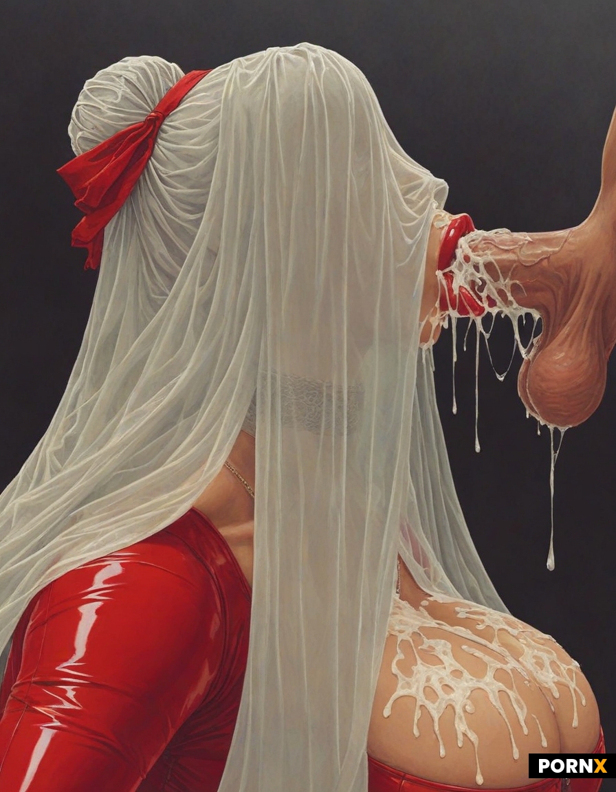 head in transparent satin
