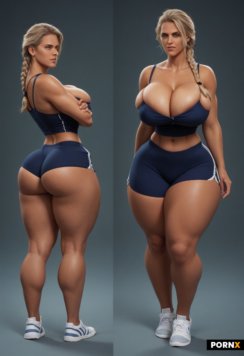 "A stuck up fitness influencer after a slutty body expansion transformation & wardrobe malfunction"