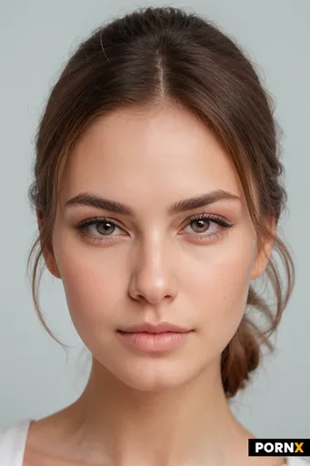 Photorealistic close-up portrait of a 23 year old adult woman with a fair