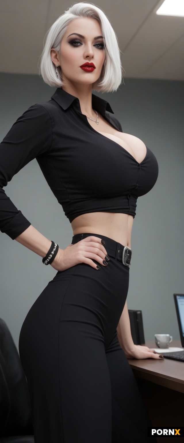 side view of a Woman in office