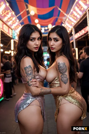 Two curvaceous Indian women in their early thirties