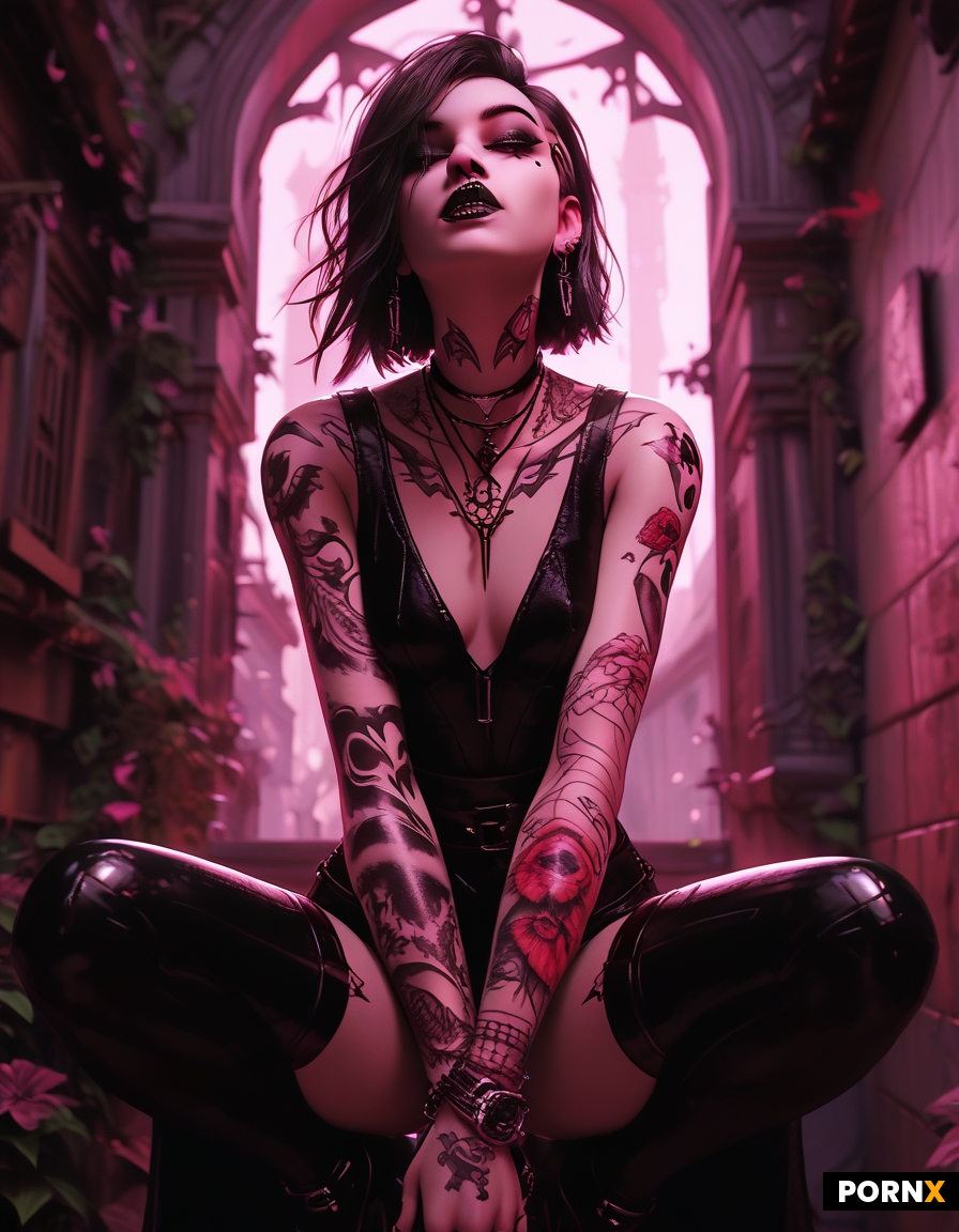 skinny goth slut