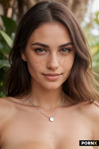 Photorealistic close-up portrait of a beautiful adult woman aged 25