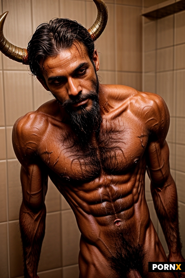 male demon with horns