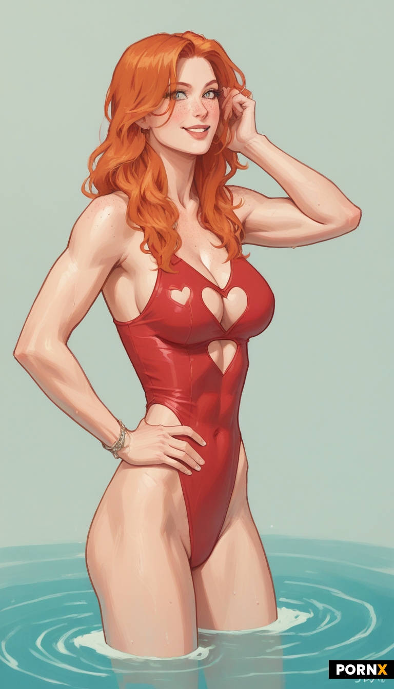 pink 80s style swimsuit