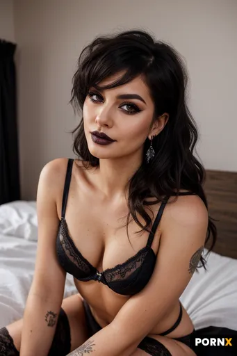 Skinny hot goth