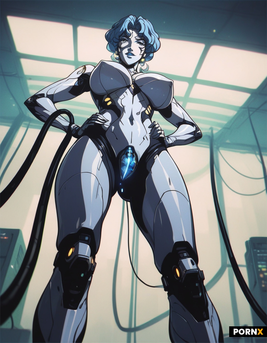pretty cyber robot  woman