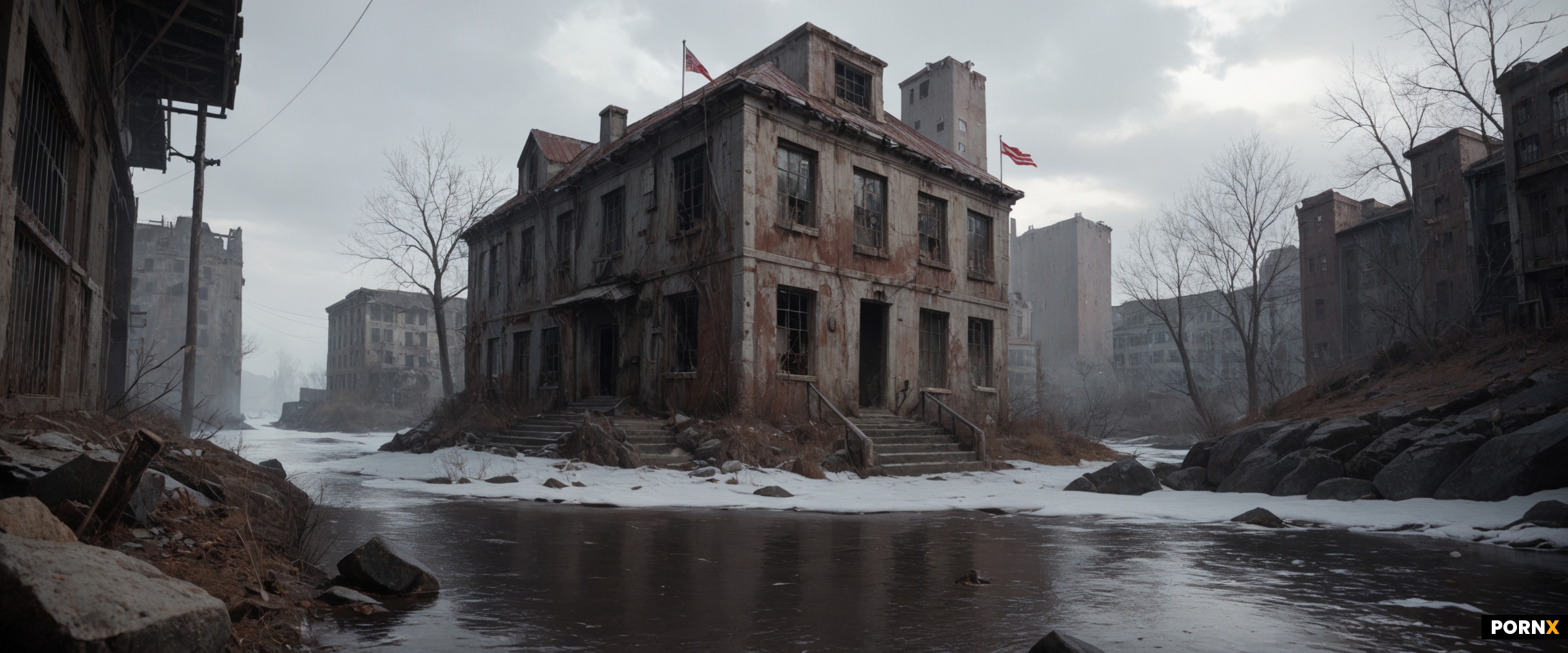 post-apocalyptic scene