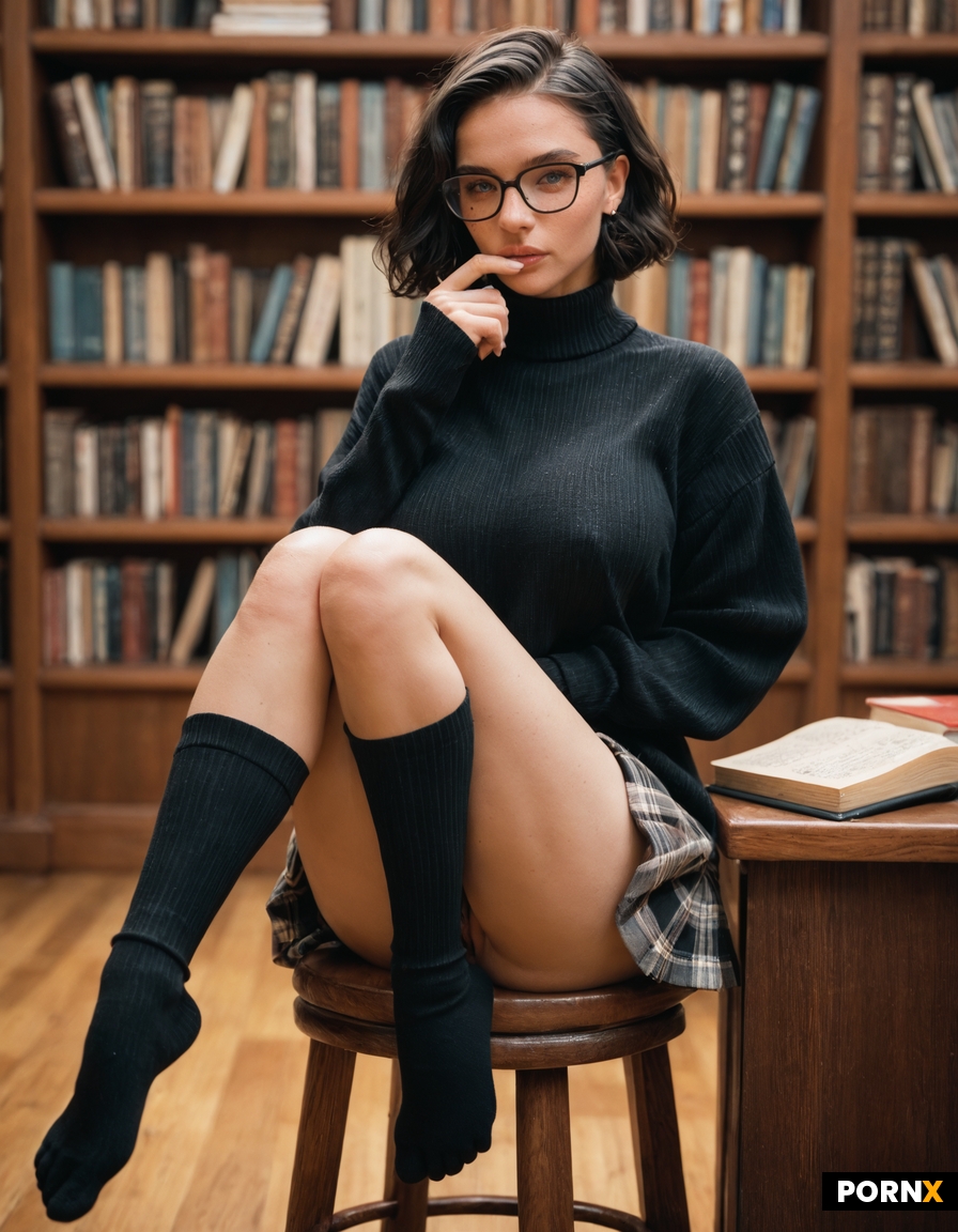 Cute bookish woman with freckles curled up with a book