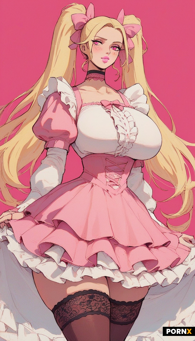 blonde pigtails