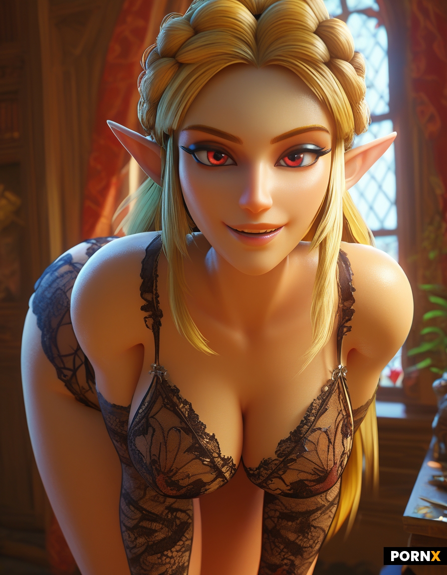Blonde curvy Princess Zelda