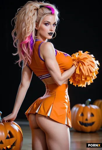 a hot slutty bimbo cheerleader