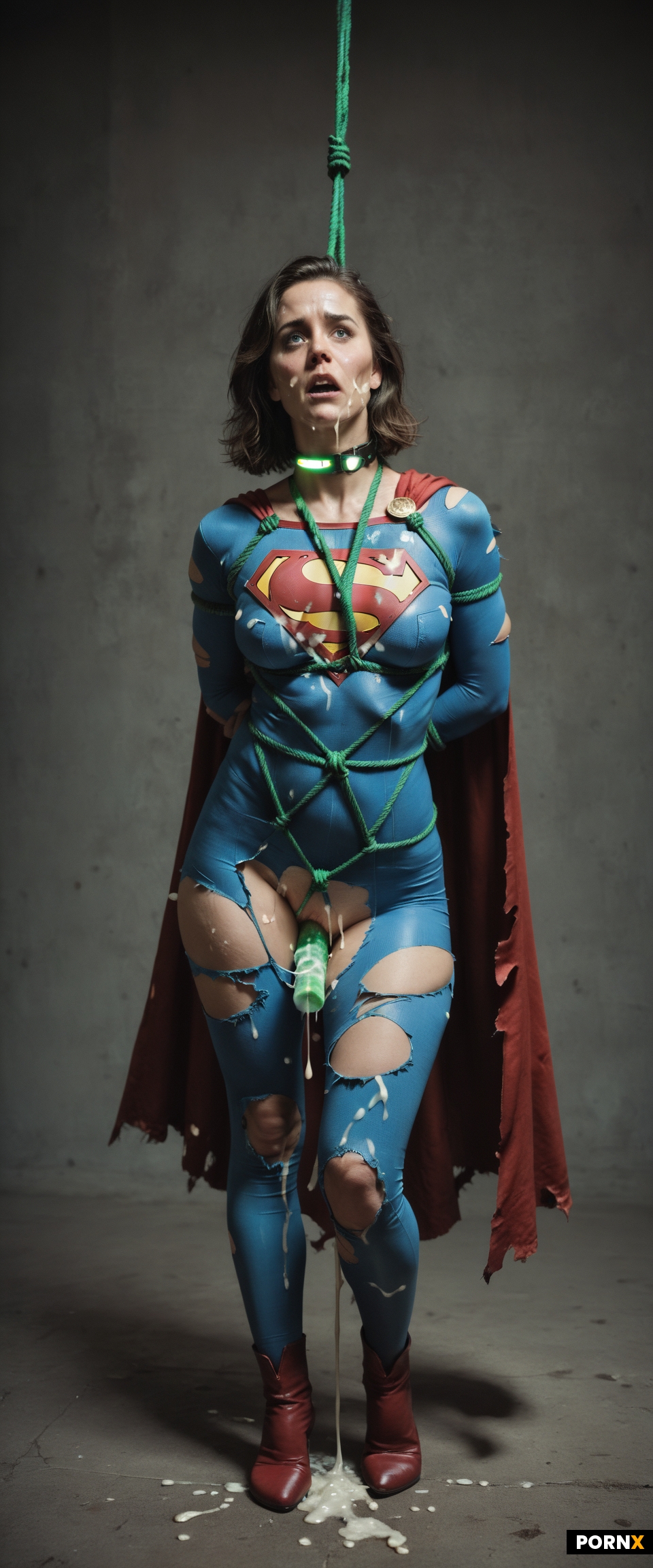 Torn Superman costume