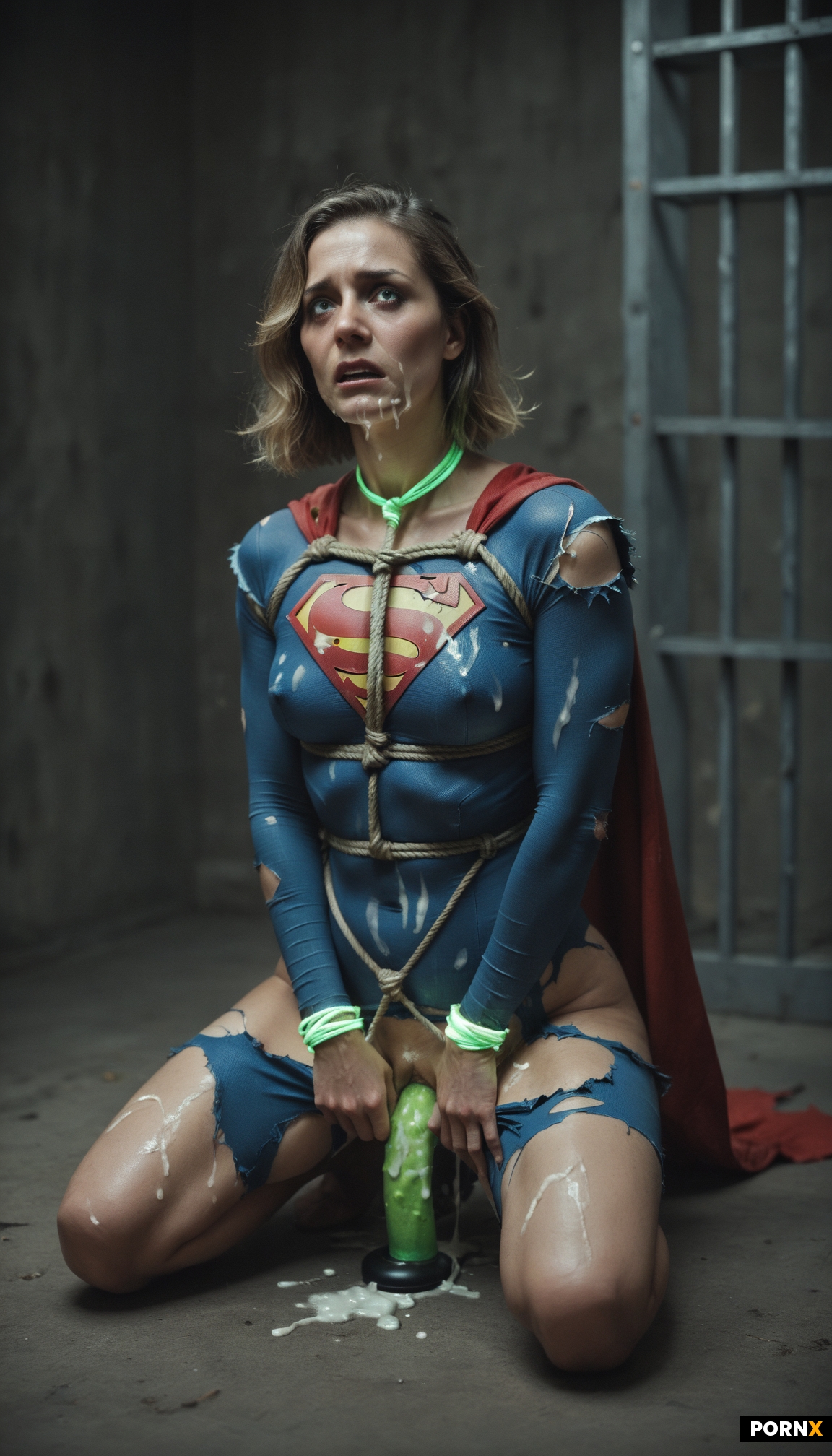 Torn Superman costume