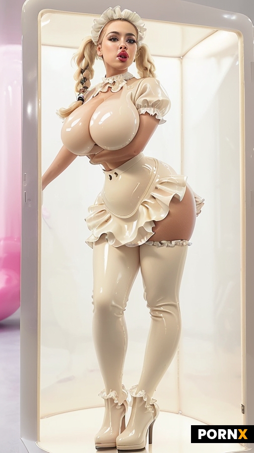 Hyperfeminine bimbo robot android
