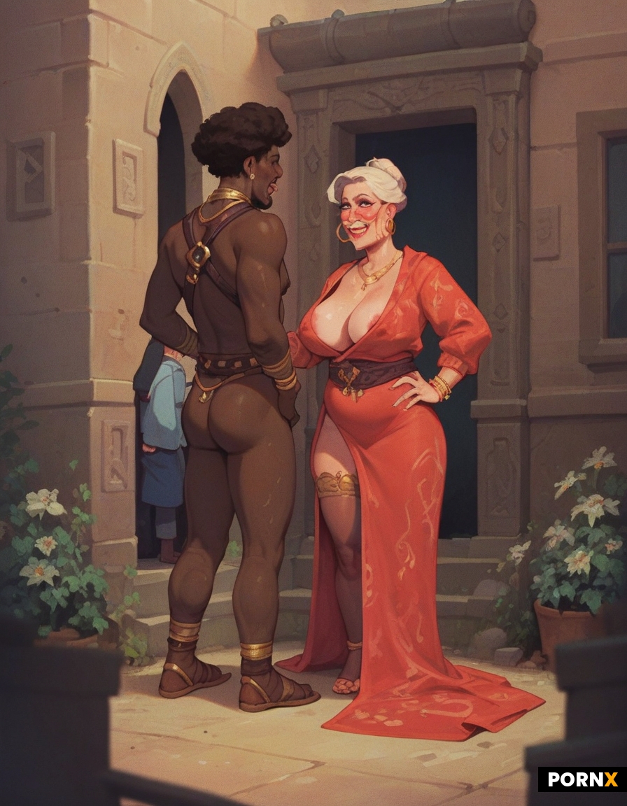 White woman with big boobs and naked getting fucked by an african man while her husband with a small