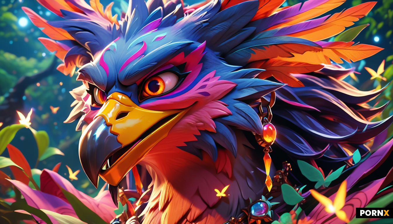 A black gryphon wearing a humanoid phantom of the opera style mask