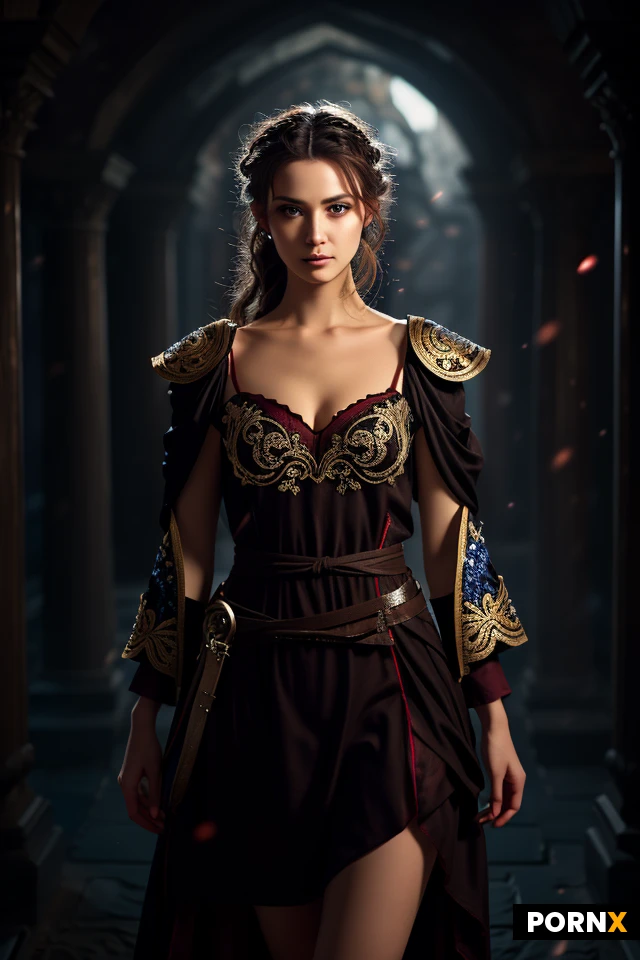 Adult female fantasy mage, medium height, slender athletic build with feminine curves, graceful posture and elegant presence. Beautiful adult woman with striking bright blue eyes and long blonde hair styled into two distinctive symmetrical buns on both sides of her head, with soft loose strands framing her face.
She wears an elegant dark fantasy mage's robe, fitted around the torso and flowing down the body. The robe has a tasteful low neckline and wide draped sleeves that fall loosely from her shoulders and arms, revealing parts of her forearms. Layered lightweight fabrics, subtle magical ornaments and intricate arcane embroidery give the outfit an ancient fantasy appearance. A delicate magical pendant rests at her chest.
She carries an ornate magical staff decorated with glowing blue crystals and ancient runes. Small magical particles and faint arcane symbols surround her hands.
Confident, intelligent and mysterious expression, calm blue eyes, subtle enigmatic smile. Full-body character reference, standing three-quarter pose, entire character
She carries a large two-handed fantasy sword with a massive decorated blade, held naturally and confidently as an experienced swordswoman. A large heavy tower shield is strapped to her other arm, decorated with an ancient emblem.
Full-body character reference, standing pose, three-quarter view, entire character visible from head to boots, neutral fantasy background, detailed anatomy, realistic proportions, highly detailed face, detailed armor and weapons, cinematic fantasy illustration, dramatic but clean lighting, polished anime-inspired fantasy art, high detail, sharp focus, character design sheet aesthetic.