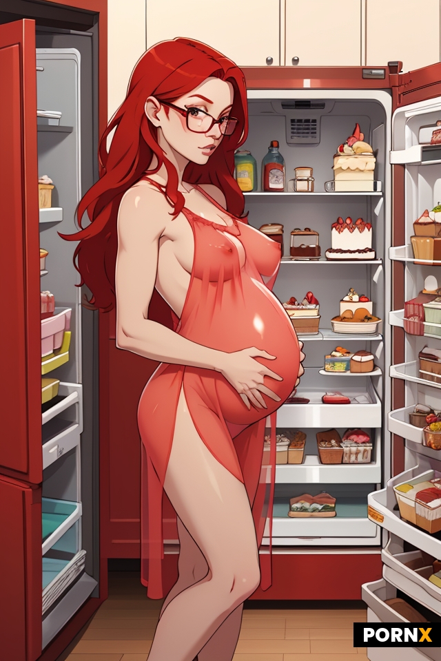 pregnant red haired woman