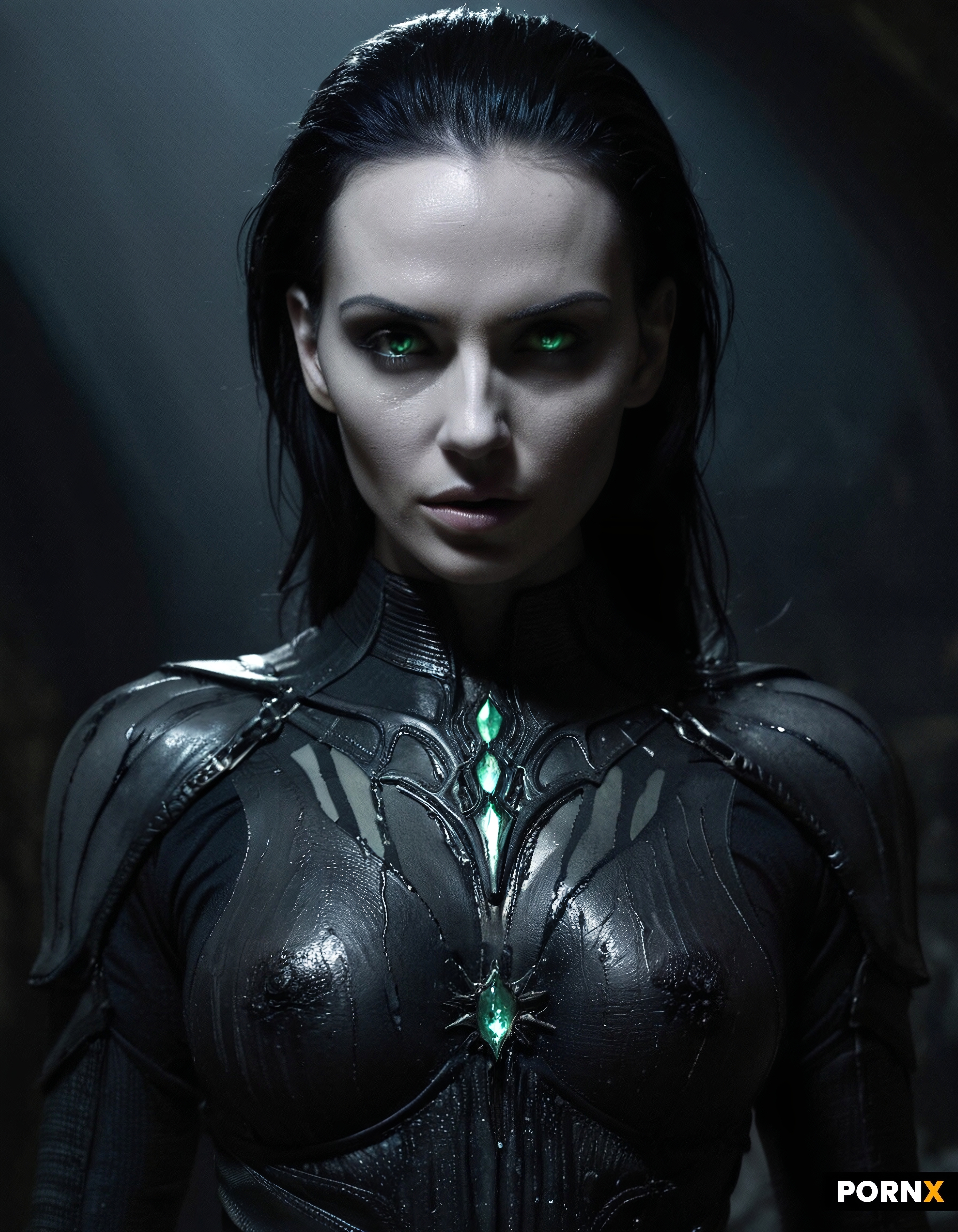 Unearthly female with crystalline_hair