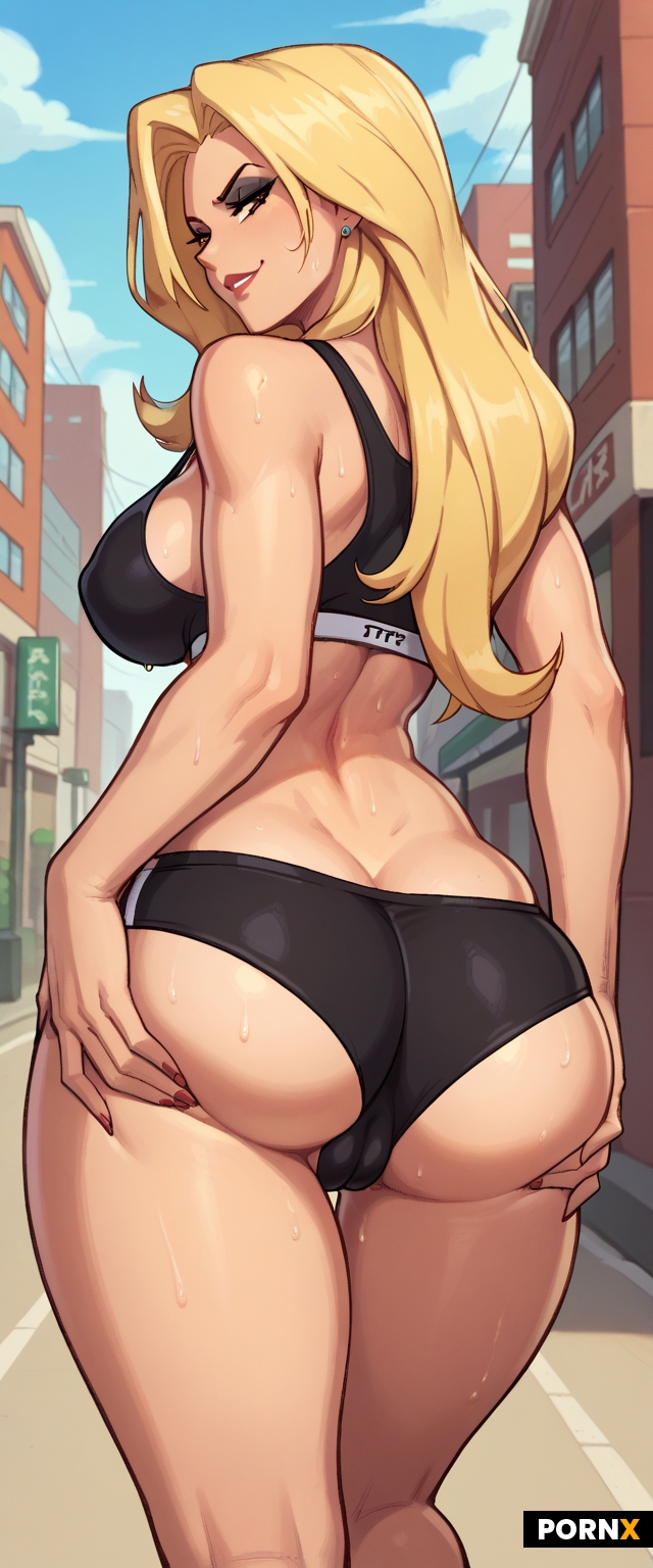 from behind
