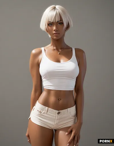 White short hair with bangs