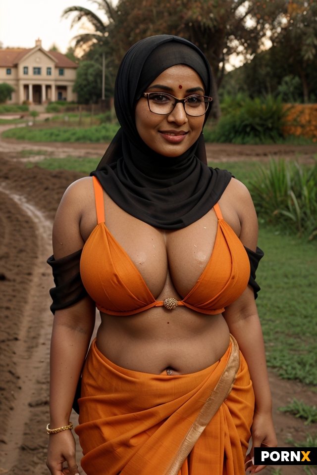 orange saree