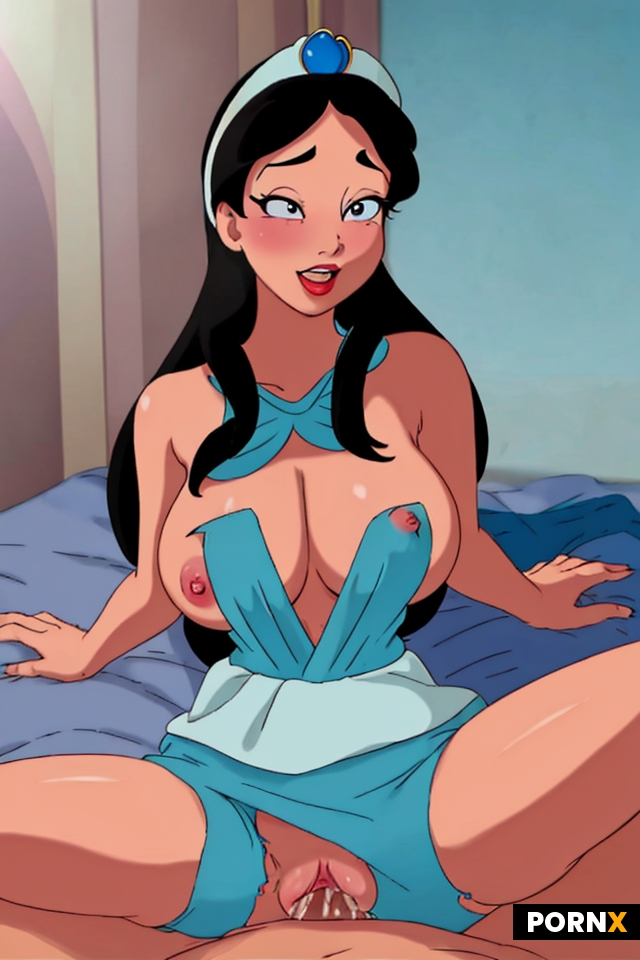 Princess jasmine big boobs torn clothes creampie g-string topless