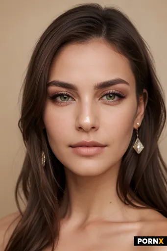 An ultra-realistic close-up portrait captures an adult woman with a warm