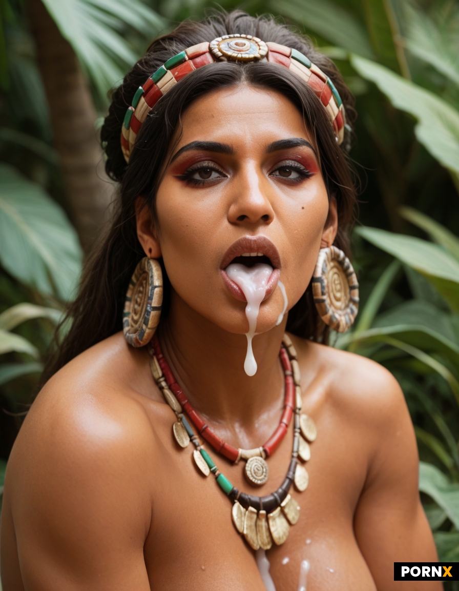 Aztec Mouth full of cum