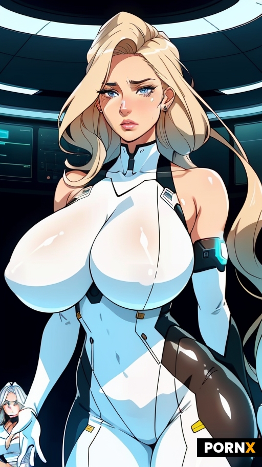 In a futuristic scientific study room filled with large milk tanks behind them