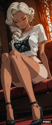 A blonde skinny 20-year-old woman