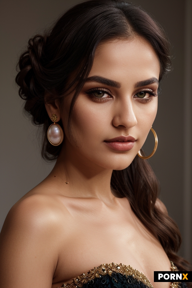 Photorealistic close-up portrait of  Z4reen Khan