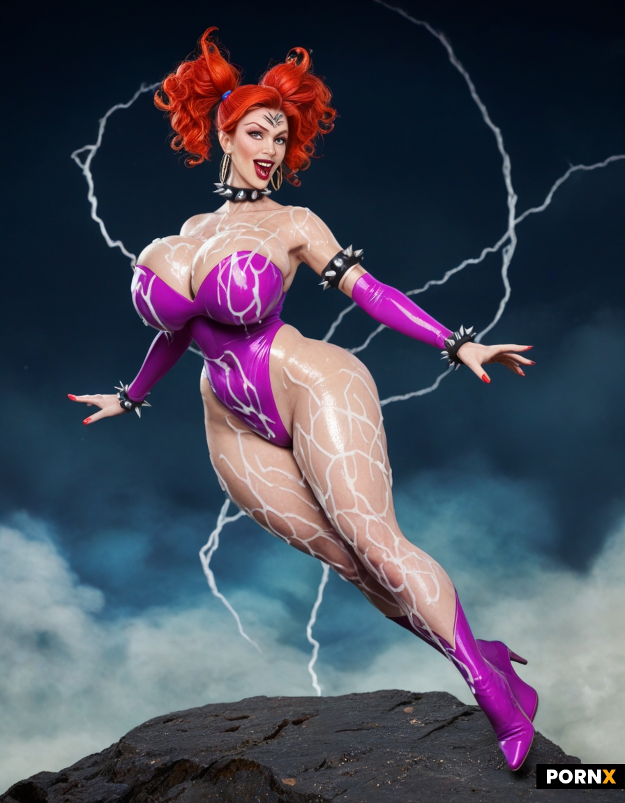 Dynamic overdramatic maniacal futuristic comic superhero