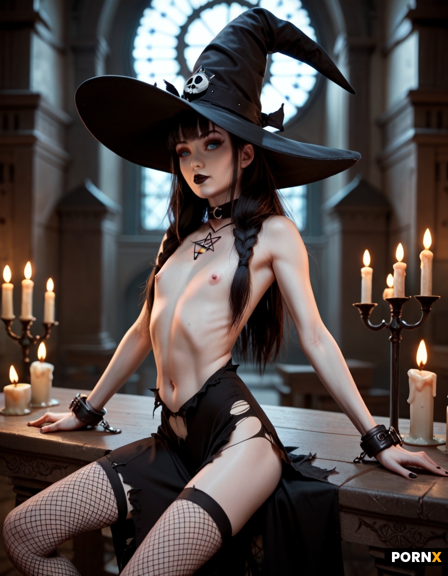 long black pigtails