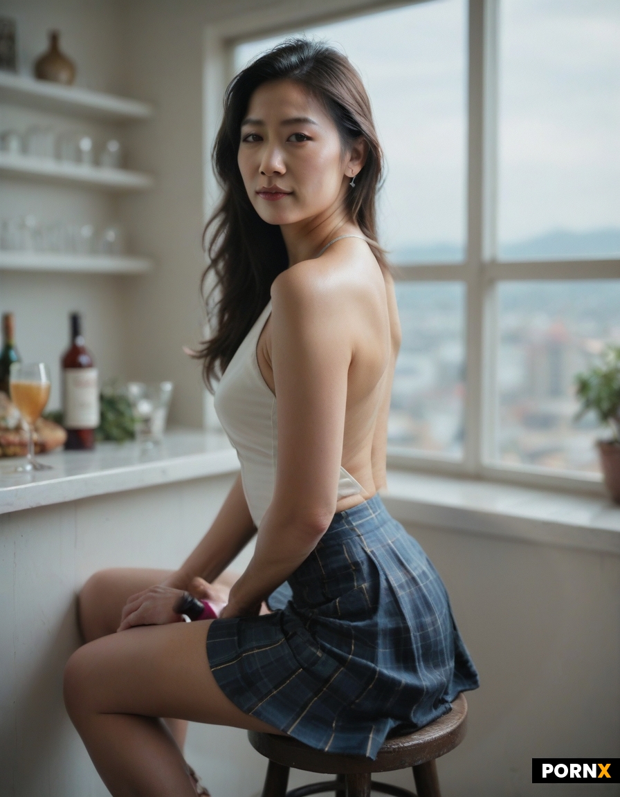 Have her skirt pulled up while she fucks a dildo