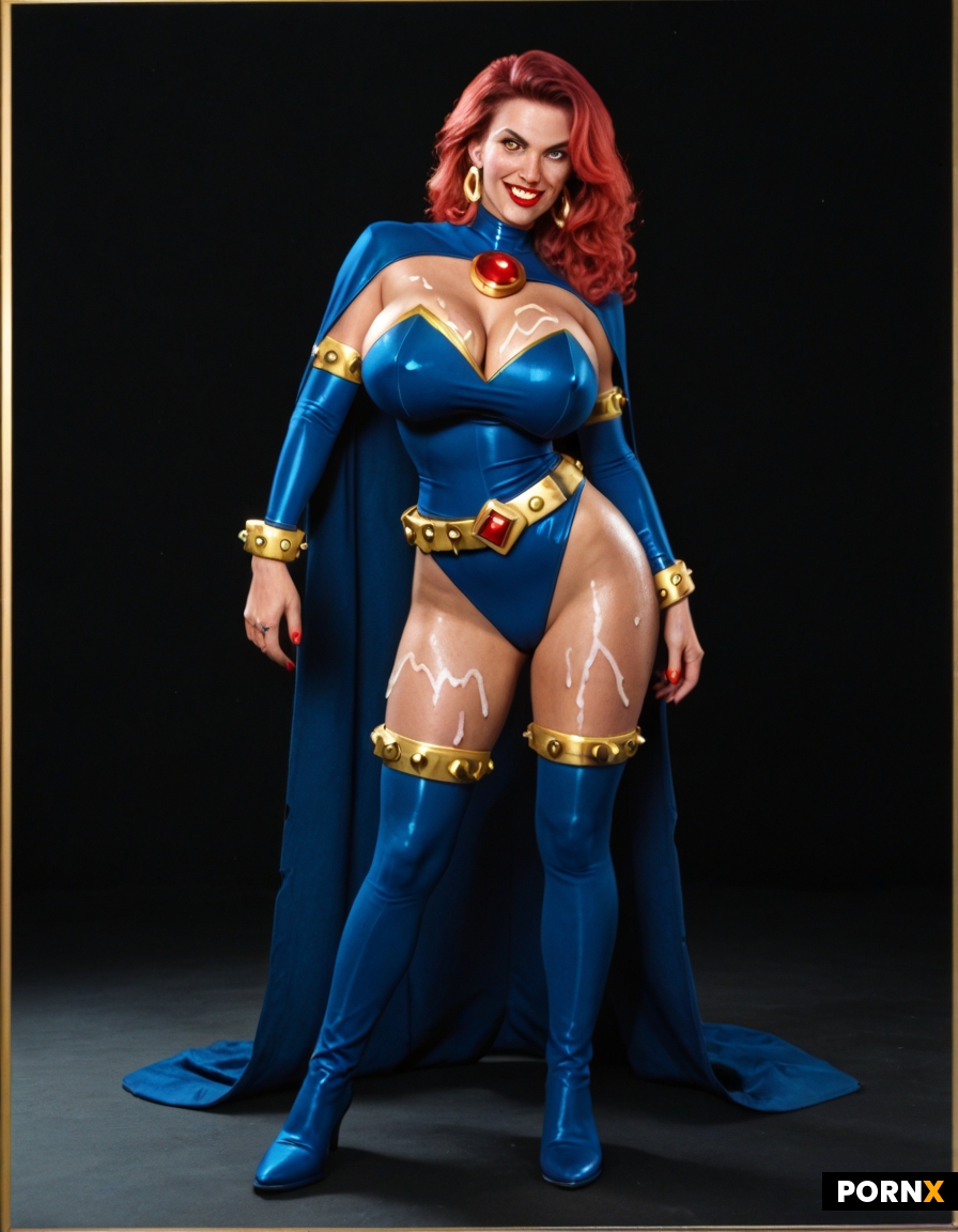 Ultimate Dynamic overdramatic maniacal retro vintage comic superheroine