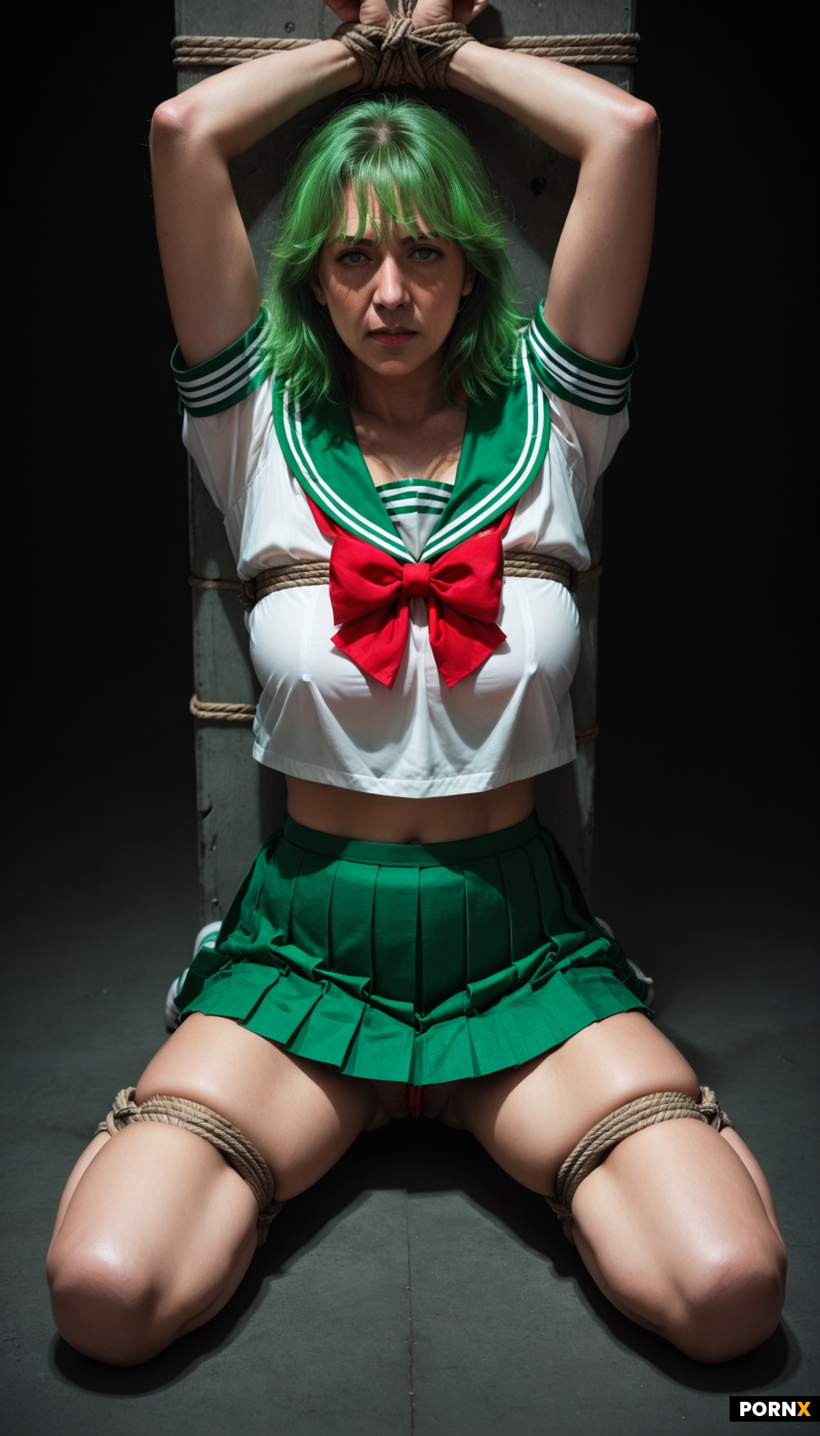 Irish Woman wearing anime sailor costume