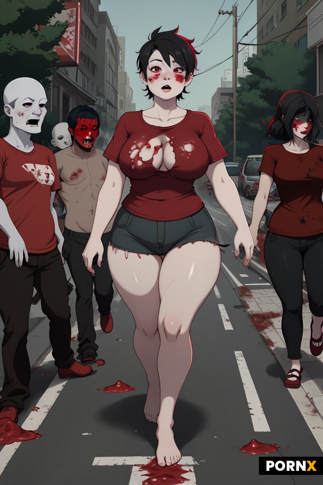 Chubby undead woman